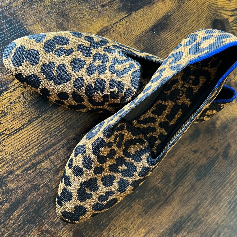 Rothy's Brown and Black Leopard Loafers